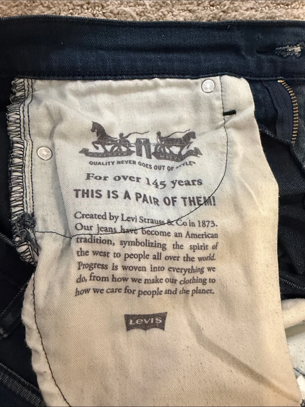 Levi's Men's Navy Straight-Leg Jeans